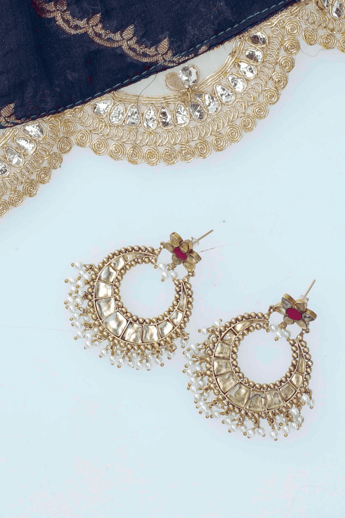 Gulbadan Silver Ear rings – Exquisite Heritage Elegance